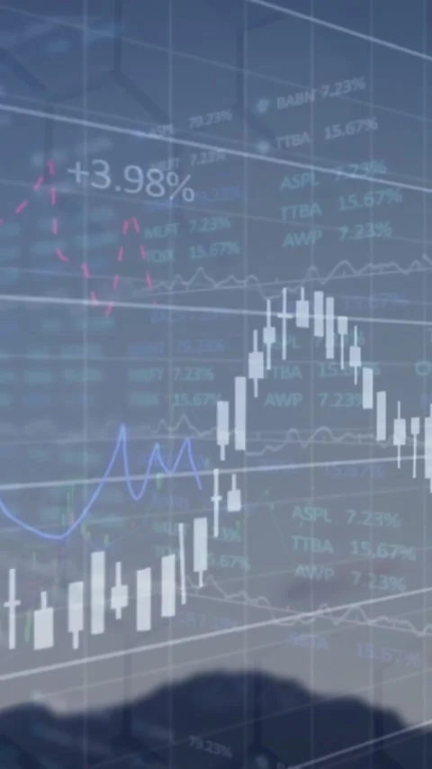 Animation of data processing and diagrams over cityscape Stock Footage 343645205