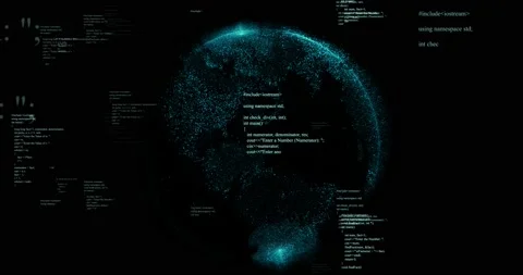 Animation of data processing and globe o... | Stock Video | Pond5