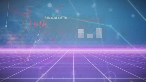 Animation of data processing and light trails over world map Stock Footage 329128019