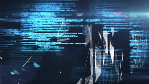 Animation of data processing and lights on black background Stock Footage 326624572