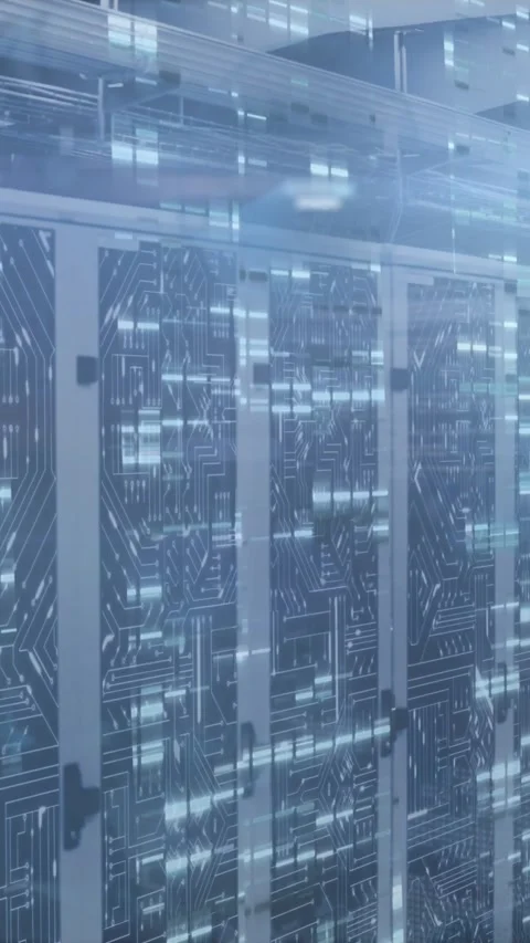 Animation of data processing and mathematical equations against computer server Stock Footage 322084334