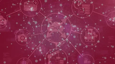 Animation of data processing and mathematical equations over screens Video stock 327956288