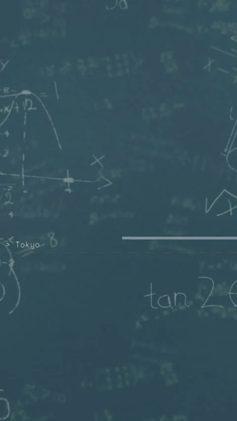 Animation of data processing and mathematical equations against blue background Stock Footage 344243997