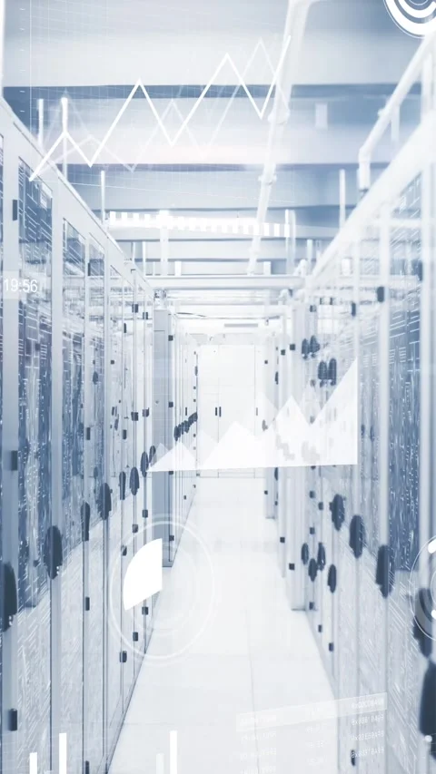 Animation of data processing and microprocessor connections against computer Stock Footage 344775287