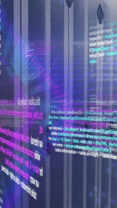 Animation of data processing and neon tunnel in seamless pattern against Stock Footage 343888105
