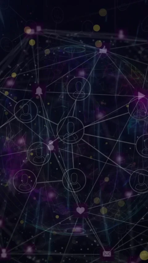 Animation of data processing and network of connections over globe Stock Footage 344012121