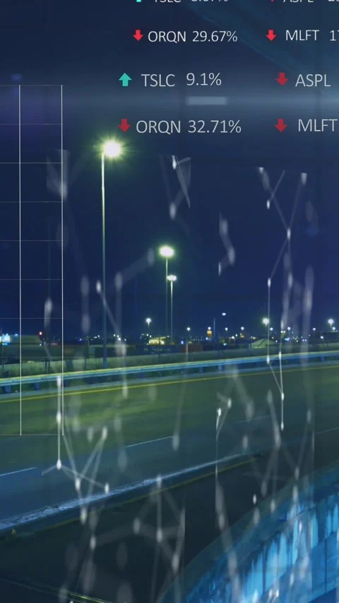 Animation of data processing and network of connections over cityscape Stock Footage 344556363