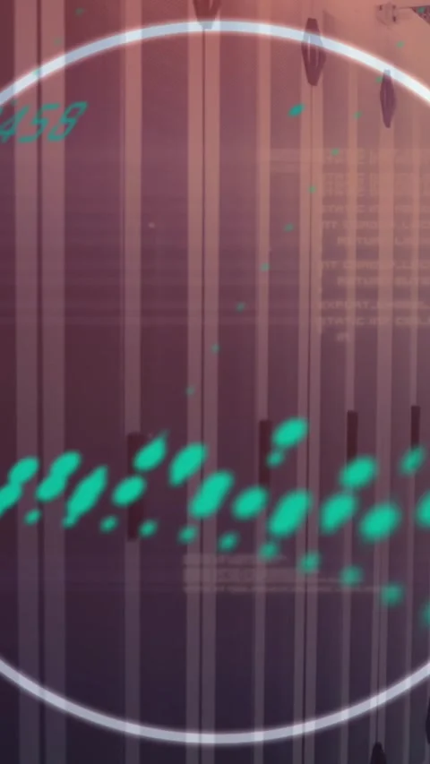 Animation of data processing and round shape in seamless pattern against Stock Footage 319055113