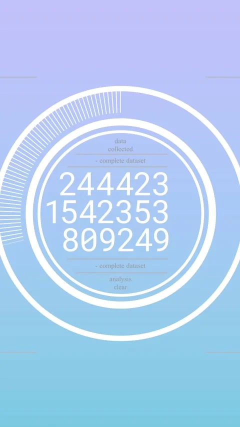 Animation of data processing and scope scanning on blue background Vídeos de archivo 341660033