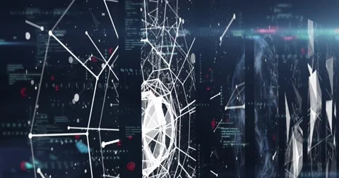 Animation of data processing and shapes ... | Stock Video | Pond5