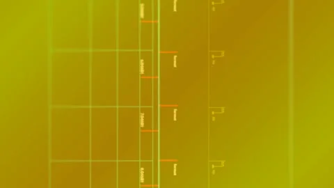 Animation of data processing and shapes on yellow background 库存影片 314125485