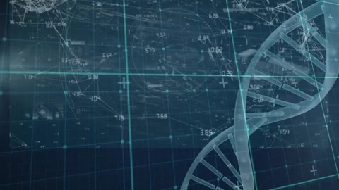 Animation of data processing and shapes on black background Stock Footage 329127968