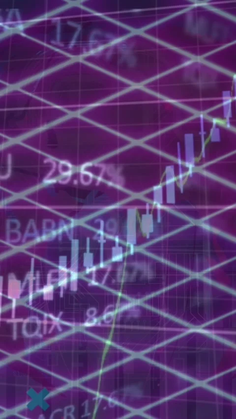 Animation of data processing and shapes on black background Stock Footage 344774481
