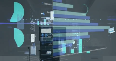 Animation of data processing and stock m... | Stock Video | Pond5