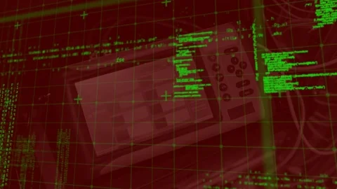 Animation of data processing and tech device over servers Stock Footage 327645838