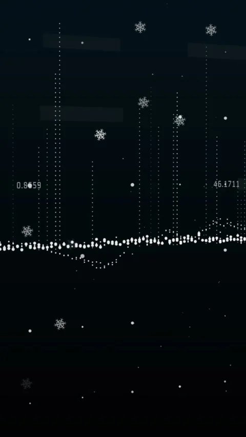 Animation of data processing and white particles floating against black Stock Footage 344774675