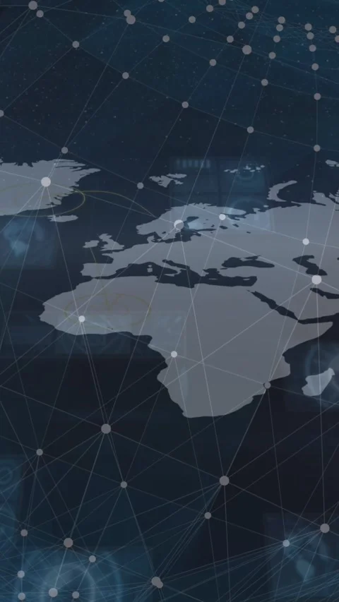 Animation of data processing and world map over black background Stock Footage 344693025