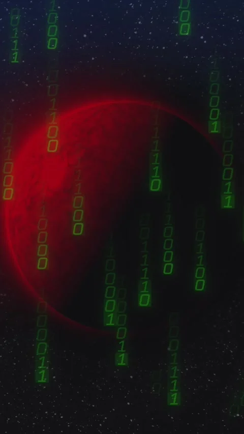 Animation of data processing binary coding over globes Stock Footage 321171914