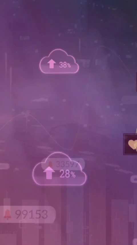 Animation of data processing, cloud icons over network of connections Stock Footage 343718950