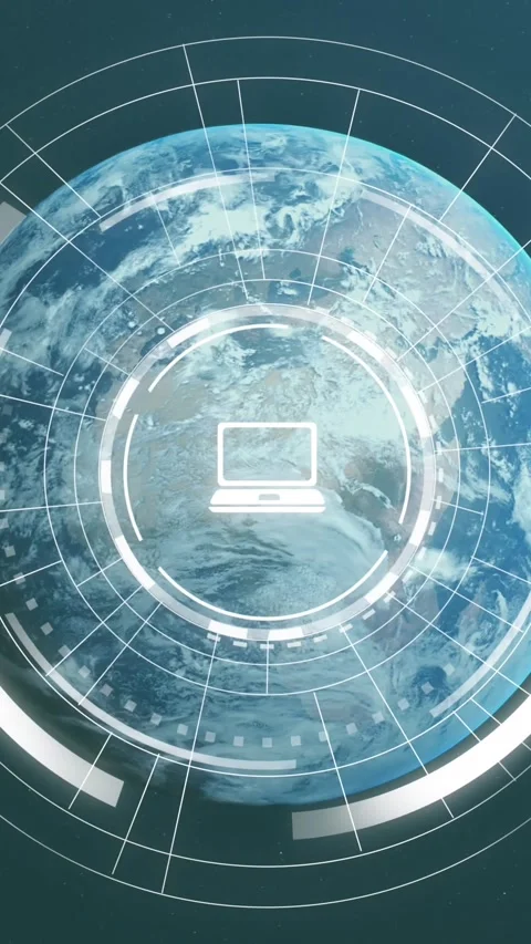Animation of data processing with connections over globe on blue background Stock Footage 344369988