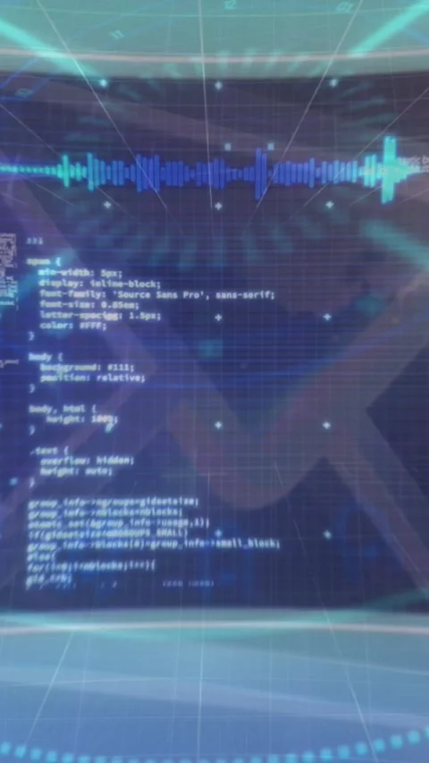 Animation of data processing on digital screen over mail icon Stock Footage 323152058