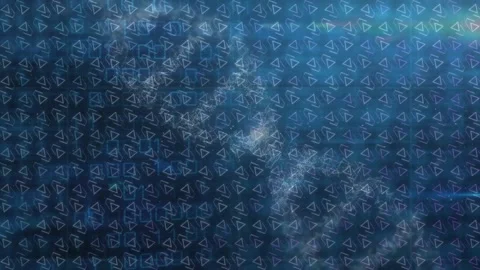 Animation of data processing with dna rotating over abstract triangle patterned Stock Footage 205596342