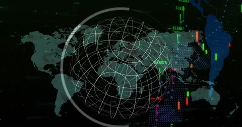 Animation of data processing with graph ... | Stock Video | Pond5