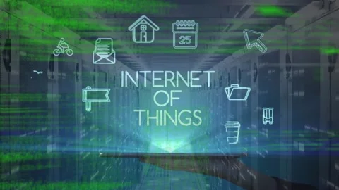 Animation of data processing, icons, int... | Stock Video | Pond5