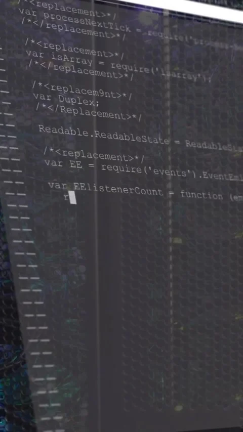 Animation of data processing on interface over glowing computer servers Stock Footage 343548103