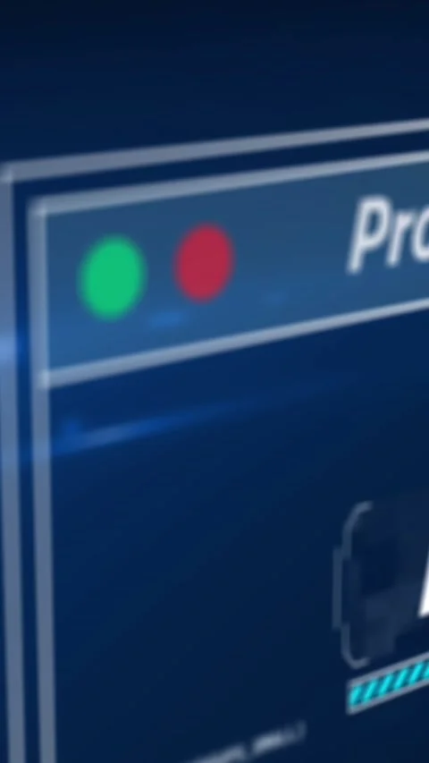 Animation of data processing with loading bar on blue background Stock Footage 344557755