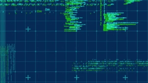 Animation of data processing on navy background Stock Footage 327645470