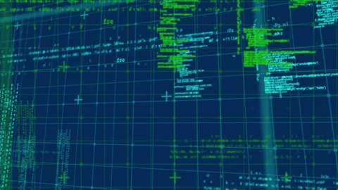 Animation of data processing on navy background Stock Footage 327706841