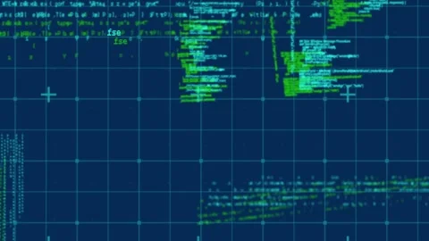Animation of data processing on navy background Stock Footage 327963940