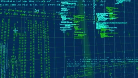 Animation of data processing on navy background Stock Footage 328298269