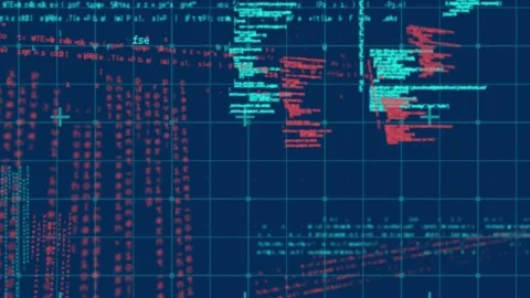 Animation of data processing on navy background Stock Footage 328407182