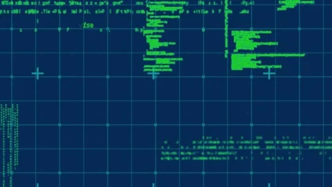 Animation of data processing on navy background Stock Footage 328648023