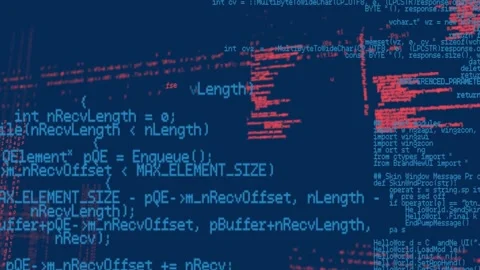 Animation of data processing on navy background Stock Footage 328829784