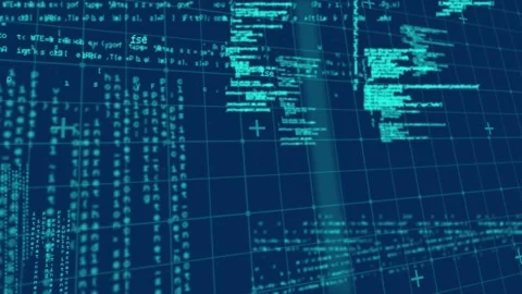 Animation of data processing on navy background Stock Footage 328829793