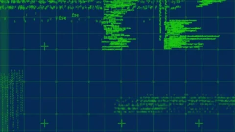 Animation of data processing on navy background Stock Footage 329022991