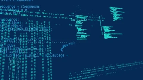 Animation of data processing on navy background Stock Footage 329417620