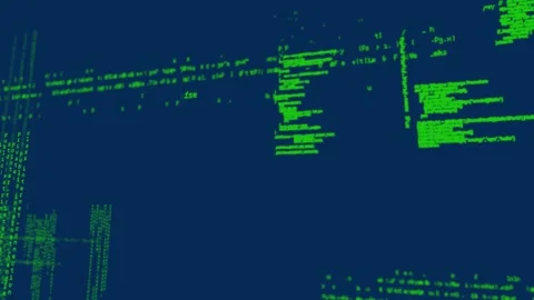 Animation of data processing on navy background Stock Footage 329419484