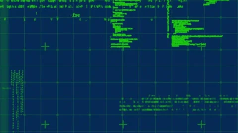Animation of data processing on navy background Video stock 329704236