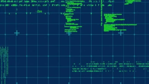 Animation of data processing on navy background Stock Footage 329765742