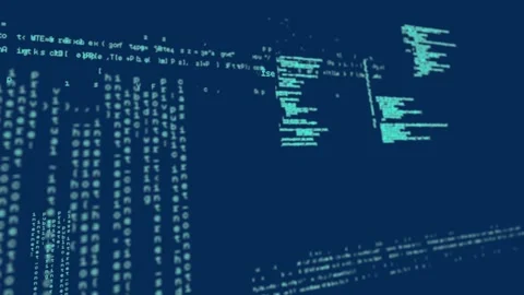 Animation of data processing on navy background Stock Footage 329863109