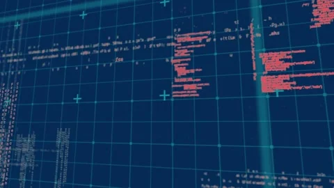 Animation of data processing on navy background Stock Footage 329925762