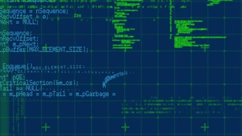 Animation of data processing on navy background Stock Footage 329971043