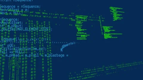 Animation of data processing on navy background Stock Footage 329976617
