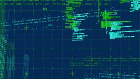 Animation of data processing on navy background Stock Footage 330171260