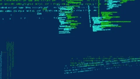 Animation of data processing on navy background Stock Footage 330177468
