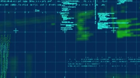 Animation of data processing on navy background Stock Footage 330177472